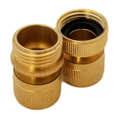 2 Pcs Hose 3/4" Brass Quick Connectors