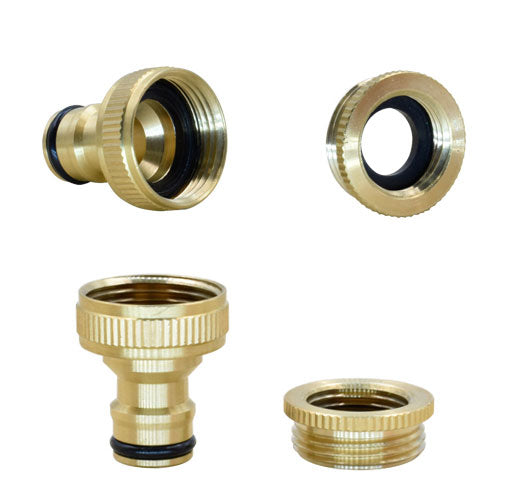 thumbnail image 2 of Anderson Metals Brass Garden Hose Connector - 3/4 Female To 1/2 Male Pipe Fitting 2 of 10