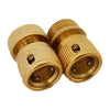 Image of 2 Pcs Hose 3/4" Brass Quick Connectors