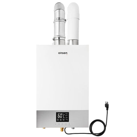 Onsen 14L Indoor Natural Gas Tankless Water Heater 3.7GPM 100K BTU (w/ 3 Inch Wall Vent Kit)